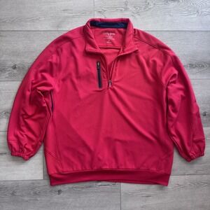 Bobby Jones X-H2O 1/4 Zip Sweatshirt Men's XL RED Pullover Golf Performance EUC